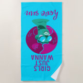 おもしろい鮮やかカラフル夏 ビーチタオル (正面)