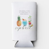 おもしろい鮮やかスクーバックカクテルバースデーパーティー スリム缶クーラー (正面)