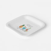 おもしろい鮮やかスクーバックカクテルバースデーパーティー ペーパープレート (傾斜あり)