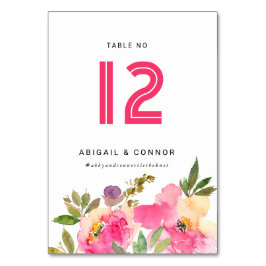 おもしろい鮮やかバイオレット明るい赤紫色フローラ テーブルナンバー