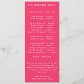 おもしろい鮮やかバイオレット明るい赤紫色フローラ プログラム (裏面)