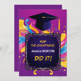 おもしろい鮮やかパーティー 招待状