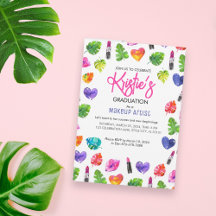 おもしろい鮮やか水彩口紅の卒業パーティー