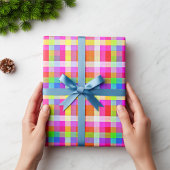 おもしろい鮮やか虹彩正方形のラッピング紙 ラッピングペーパー