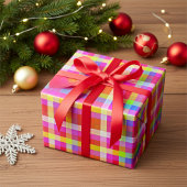 おもしろい鮮やか虹彩正方形のラッピング紙 ラッピングペーパー