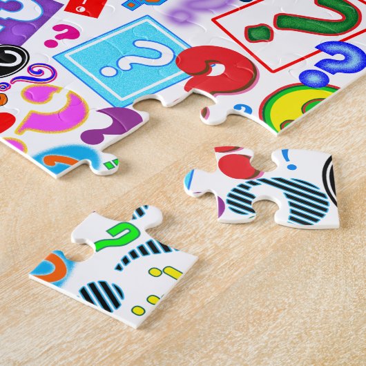 おもしろい鮮やか記号のパターン ジグソーパズル (側面)