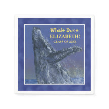 おもしろい鯨体卒業パーティーペーパーナプキン