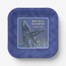 おもしろい鯨体卒業パーティー紙プレート