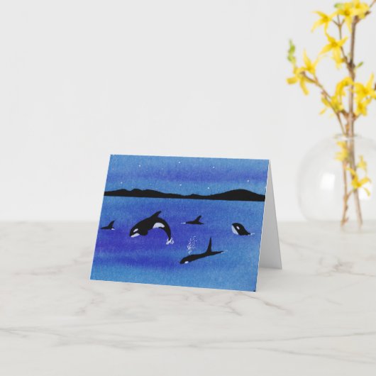 おもしろい鯨類名刺 カード (黄色い花)