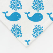 おもしろい鯨 フリースブランケット (角)