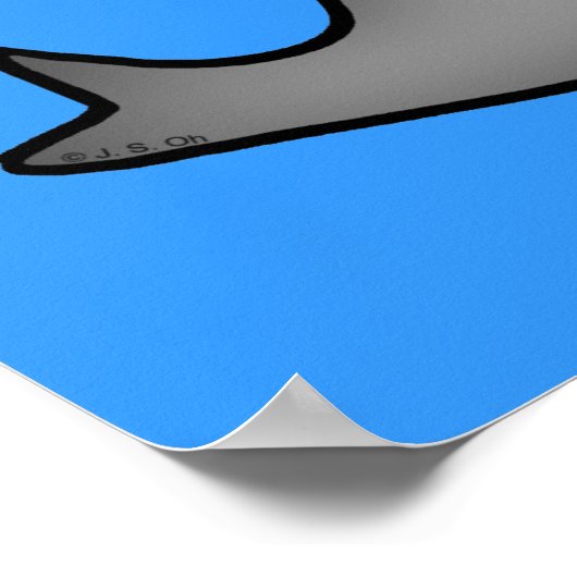 おもしろい鯨 ポスター (角)