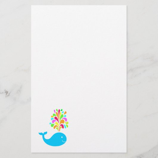 おもしろい鯨 便箋 (正面)