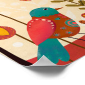 おもしろい鳥の昨日のインスパイア引用文のインスピレーション ポスター (角)