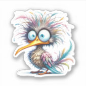 おもしろい鳥 シール (正面)