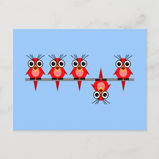 おもしろい鳥 ポストカード (正面)