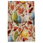 おもしろい鳥 ミディアムペーパーバッグ (正面)