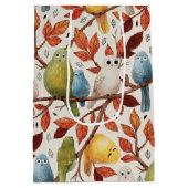 おもしろい鳥(春木材) ミディアムペーパーバッグ (裏面)