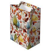 おもしろい鳥(春木材) ミディアムペーパーバッグ (裏面アングル)