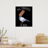 おもしろい鳩の贈り物の繁殖闘争はレア ポスター (キッチン)