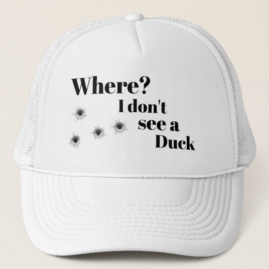 おもしろい鴨が見えない笑い狩り キャップ (正面)