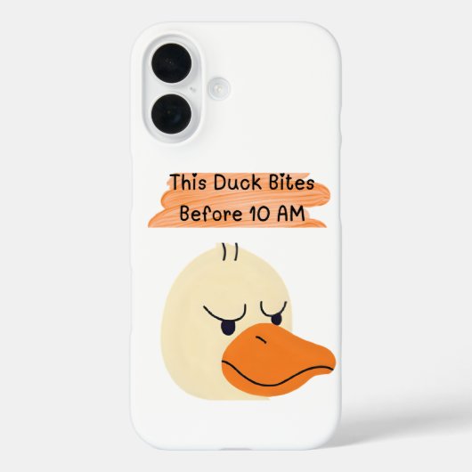 おもしろい鴨 – 「この鴨は10時前に噛む」 Case-Mate iPhoneケース (裏面)
