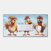 おもしろい鶏お洒落可愛い農動物 デスクマット (キーボード&マウス)