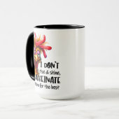 おもしろい鶏のコーヒー単語アートモノグラム マグカップ (正面左)