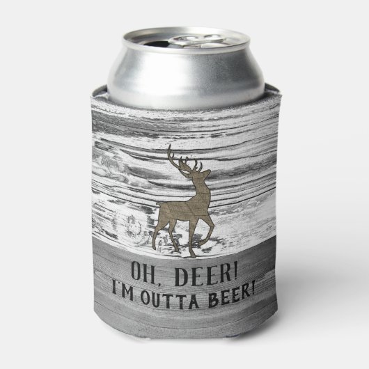 おもしろい鹿アウトビール引用文バ男性へック 缶クーラー (缶正面)