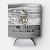 おもしろい鹿アウトビール引用文バ男性へック 缶クーラー (正面)