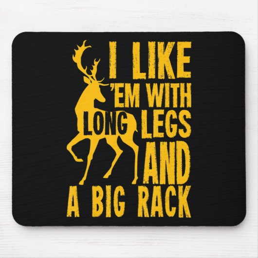 おもしろい鹿狩り引用文ハンター向けギフト マウスパッド (正面)