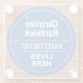 おもしろい麻酔壁プラークスタイルガラスコースター ガラスコースター (裏面)