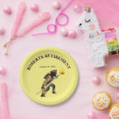 おもしろい黄の消防士の退職 ペーパープレート (パーティー)