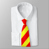 おもしろい黄色いおよびオレンジのストライプな首のタイ ネクタイ (タイ)