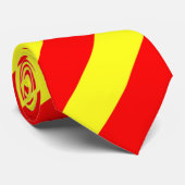 おもしろい黄色いおよびオレンジのストライプな首のタイ ネクタイ (ロール)