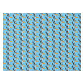 おもしろい黄色いくちばしのサイチョウのサファリ鳥の漫画 テーブルクロス (正面(横))