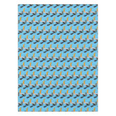 おもしろい黄色いくちばしのサイチョウのサファリ鳥の漫画 テーブルクロス (正面)