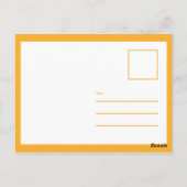 おもしろい黄色の酔っ払い ポストカード (裏面)