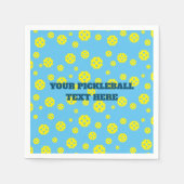 おもしろい黄色ピックボールカスタム模様パーティーナプキン スタンダードカクテルナプキン (正面)