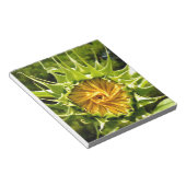 おもしろい黄色フローラひまわり ノートパッド (アングル)