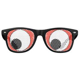 おもしろい黒いGoogly-Eyes（ダウン）パーティー レトロサングラス