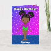 おもしろい黒女体操カラーリングページ誕生日 カード (正面)