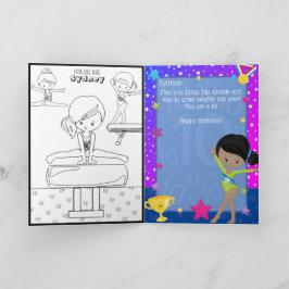 おもしろい黒女体操カラーリングページ誕生日 カード