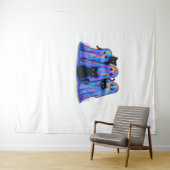 おもしろい黒猫と幽霊ハロウィーン必須T-Sh タペストリー (インサイチュ(横))