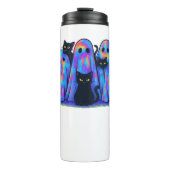 おもしろい黒猫と幽霊ハロウィーン必須T-Sh タンブラー (正面)