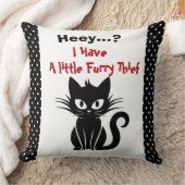 おもしろい黒猫と愛猫家のクッション クッション (ブランケット)