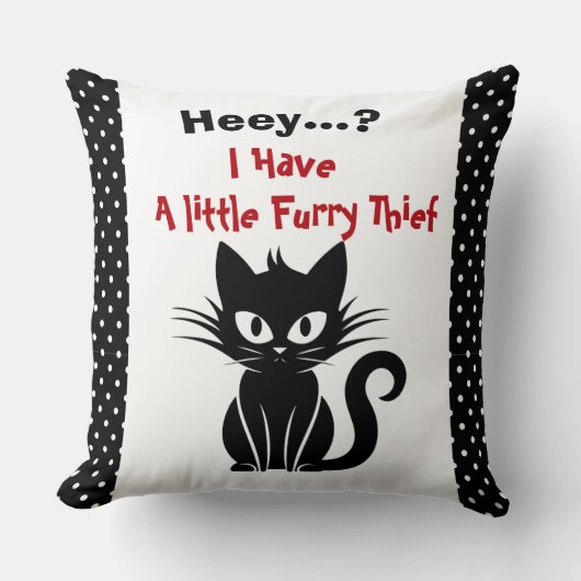 おもしろい黒猫と愛猫家のクッション クッション (正面)