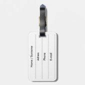 おもしろい黒猫の荷札の落下 ラゲッジタグ (裏面縦)