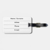 おもしろい黒猫の荷札の落下 ラゲッジタグ (裏面横)