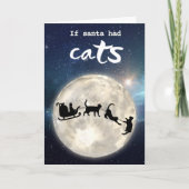 おもしろい黒猫クリスマスホリデーカード シーズンカード (正面)