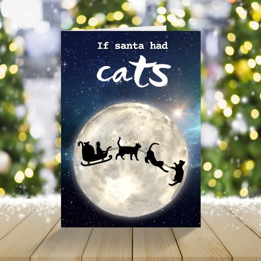 おもしろい黒猫クリスマスホリデーカード シーズンカード